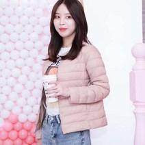 웨일썸 여성 오리털 숏 경량 패딩