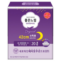 좋은느낌 수퍼 롱 오버나이트 날개형 생리대, 10개입, 2개