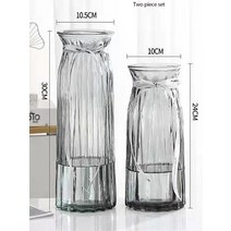 독창성 미니멀리스트 기본 색상 투명 유리 꽃병 현대 노르딕 홈 거실 장식 스탠드 꽃 테라리움, [23] W, 23W
