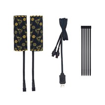 오토바이 핸들 커버 그립 오토바이 핸드 그립 히터 핸들 바 워머 5V USB ATV 모터바이크 액세서리 방수 온, 02 Multicolor, 02 Multicolor
