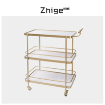 식당카트 왜건 서빙 호텔 트롤리 수거 카, 관공서 표준배치, 골드코디 하이라이터 화이트693890