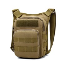 BraveHawk OUTDOORS 숄더 메신저 백 800D 밀리터리 나일론 옥스포드 방수 EDC MOLLE 전술 크로스바디 팩 야외 데이팩 오거나이저 (카키), Khaki