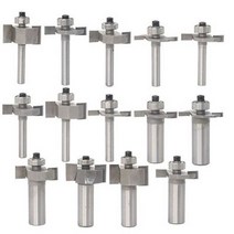 평잡이비트 루터날 홈파기 헬리칼날 엣지 비트 인치, 대형 핸들 볼 T 공용 3종 세트