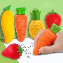 지우개 달지않는 고무지우개 과일고무지우개 대형지우개 학용품 신학기 개학 고무 과일모형 야채 KK258 1개, 무똥 지우개/4.파인애플