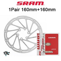 자전거 브레이크 패드 디스크 케이블 SRAM 로터 160mm 180mm 203mm 스테인레스 도로 산악 중심선 1PC 2PC M, 2PC 160mm-203mm