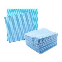 KP 파랑물결행주(벌크100장) 비스코스행주 판촉용인견행주 부직포행주 행주타올 키친타올 걸레 일회용행주 판촉용행주 판촉행주 행주
