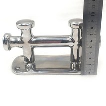 볼라드 등 헤비 듀티 클릿 보트 볼라드 더블 크로스 마린 하드웨어 스테인레스 스틸 166mm 핫 계류 램, 한개옵션0