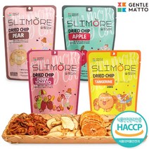 [젠틀마또] 슬림모어 건조 과일칩 15g 토마토 사과 배 감귤 간식, 슬림모어 건조 과일칩-배칩 15g