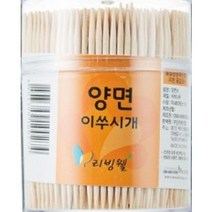 리빙웰 자작나무 양면 대 이쑤시개 원통, 480개입, 9개