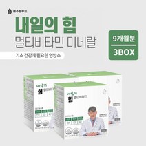 온가족 남성 여성 어르신 어른 기초 힘 체력 에너지 면역 건강 관리 에 좋은 고함량 멀티 비타민 무기질 미네랄 영양제, 3BOX(9개월분)