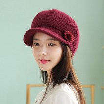 체리플로피 니트캡모자 털모자 울 여성모자 챙모자 방한 가을 겨울 밍크챙비니 (4컬러) - 주문시 색상이름 확인필수!!