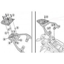 GIVI 스즈키 브이스트롬250 (17- )전용 탑박스 브라켓 - SR3116 (플레이트 별도)
