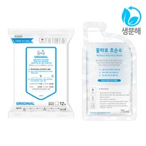 물따로 생분해 신생아물티슈 오리지날 휴대용 (12매12set), 12매, 1개