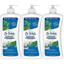 St. Ives 세인트 이브스 스킨 리뉴잉 보디 로션 21 oz 3팩, Renewing_21 Fl Oz (Pack of 3)