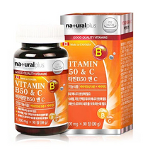 내츄럴플러스 비타민B50 앤 C 1100mg x 90정 (비타민 8종 비타민C 9중 복합기능성), 1개