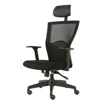 아보(ABO) 사무용 컴퓨터 책상 의자, 올블랙