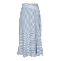 베스띠벨리 22S/S 로고 레터링 스트랩 배색 스트라이프 스커트 BES2311BLP