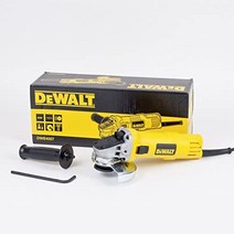 DeWalt 앵글 그라인더(800W 125mm 디스크 직경 재시동 방지 소프트 스타트 모든 표준 절단 연삭 및 황삭 작업용 보호 후드 추가 핸들 및 액세서리 포함) DWE4057-30169