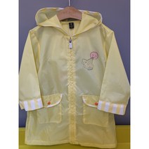 모이몰른(뉴코아 창원)@@휘슬레인코트M228RCI04P 유니크한그래픽포인트 노랑색으로귀엽여움빵빵꼬깔모!!가방(파우치)이랑세트인레인코트