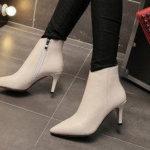 밍브띠 여성 클래식 하이힐 뾰족 앵클부츠
