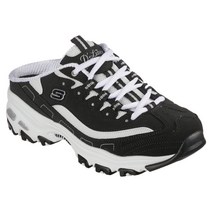 스케쳐스 딜라이트 여성 Skechers Dlite Shoes Black Clog Slip On Comfort Sandal Memory Foam 149787
