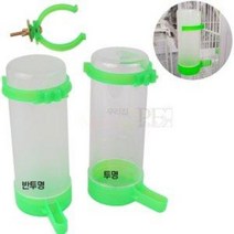 펭구안 대롱물통 400ml 메추리 앵무새 병아리 조류용, 2.볼트너트장착발송, 투명