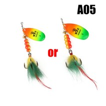 W.P.E 코모도 스피너 루어 15g/22g 1 개 하드 베이트 스푼 깃털 트레블 후크, 15g, 05 A05