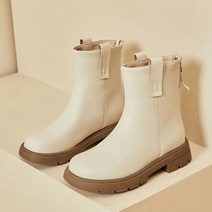 Z3JC 여성 기모 멀티 화이트 도톰 첼시 슈즈