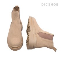 딕슈 남성 소가죽 스웨이드 앵클 밴딩 키높이 첼시 부츠 SN1BTMA875