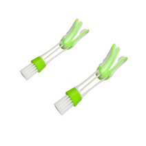 자동차 에어 컨디셔너 벤트 슬릿 페인트 클리너 스팟 녹 타르 스팟 리무버 더 스팅 블라인드 키보드 청소 브러시 자동차 인테리어 브러시, Two pieces, 02 Two pieces