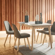 한샘 도노 세라믹 4인 식탁세트 (의자4 포함), B형- 쉘베이지, C형-콤비(F)