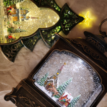 페어셀 코스트코오르골 유리구 크리스마스 스노우볼, 14.육각눈사람