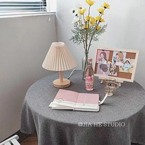 태슬 코튼린넨 레트로 레이스 식탁보 깔끔한 네추럴 패턴 고급체크 방수식탁보 프렌치 카페 식탁보, 중회, 폭 40x길이 60cm 침대 옆장 덮개