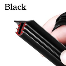 1.6M 고무 자동차 대시 보드 방음 씰 스트립 스코다 래피드 코디아크 옥타비아 2 3 A5 A7 파비아 카로크 테슬라 모델 Y S X, [01] Black