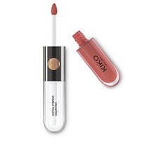 미국발송 키코 Kiko 밀라노 - 언리미티드 더블 터치 101 리퀴드 립스틱 2단계 사용 가능 최대 12시간 지속 비트랜스퍼 베이스 색상., Natural Rose