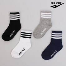 키즈노리 프로스펙스24번(삼선) 아동양말 4족세트