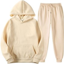HEHOAH Mens Hoodie Men'S 2 Piece Tracksuit Set Jogging Activewear With Long Sleeve Pullover Hood, 01 1-beige