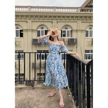 13 배틀트립 이솔이 소이현 옷 원피스 오프숄더 하와이안 패턴 휴양지 서진이네 정유미