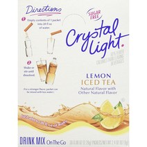 크리스탈라이트 드링크 믹스 온 더 고 레몬 아이스드 티, 레몬 아이스드 티 (Lemon Iced Tea), 30개입, 2.26g