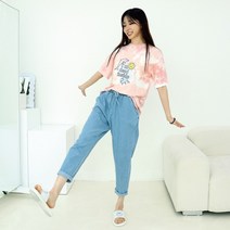 꾸달꾸 배기청바지 4계절 9부 데님팬츠 슬림배기 연청 중청 코튼청바지