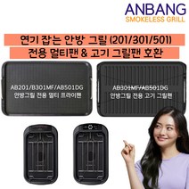 안방그릴 연기 먹는 연기 잡는 전기 그릴 호환팬 멀티 프라이팬 & 고기 그릴팬 AB301MF AB501DG 가능, 멀티프라이팬(201/301/501)