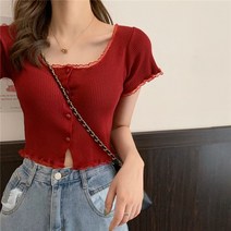 오스본니트 초커 하트넥 자주 반짝이니트 여성 패치 레이스 o-넥 니트 짧은 소매 얇은 스웨터 카디건 레이