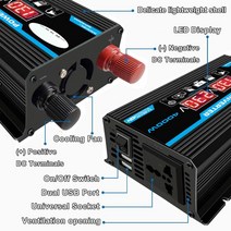 주행충전기 인산철 차량용 아이솔레이터 시거잭 배터리 피크 300W 12V ~ 220V/110V LED 자동차 전원 인버터, 한개옵션0