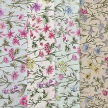 원단 세트 일본수입 보태니컬 린넨 시팅 01 프린트원단 4종