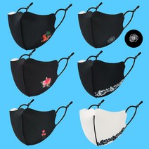 6pcs 1set 숨쉬기 편한 새부리형 스포츠 디자인 귀끈 조절 패션마스크