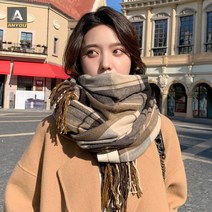 스카프 클래식 옥스포드 체크 머플러 소프트 니트 머플러 추동추천 국내 배송