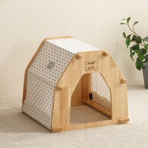 조은세상 고무나무 원목 강아지집, 헥사까사 화이트