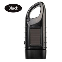 휴대용 LED 손전등 핸드 크랭크 디나모 토치 랜턴 야외 캠핑 등산을위한 전문 태양 광 텐트 라이트, [01] Black