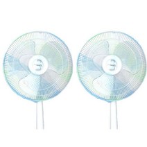 1+1 국산 선풍기망 뒷면커버, 공기정화(땡땡이블루)
