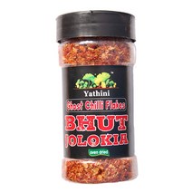 Yathini 고스트 필치 페퍼 플레이크 부트 졸로키아 오븐 2oz(57g) Oven dried Ghost Chilli Pepper flakes, 1개, 57g